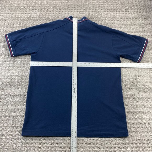 Vintage Nike Polo Shirt Men Large L Navy Blue Embroidered Chest Swoosh Sports - Picture 7 of 9